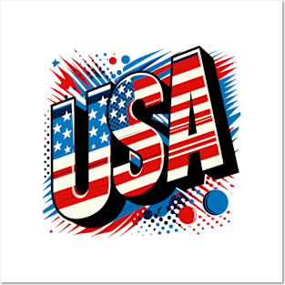 USA Flag Posters and Art